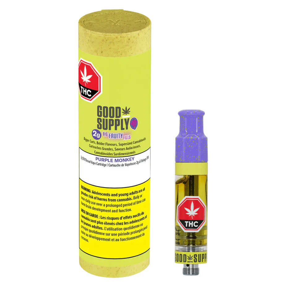 GOOD SUPPLY - PURPLE MONKEY 510 VAPE CART 2G - Image 2