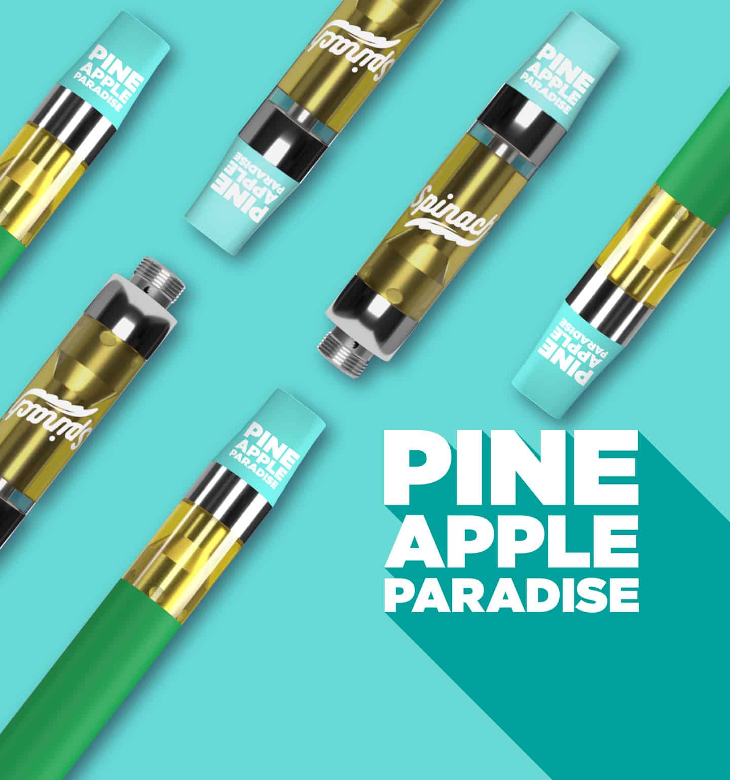 SPINACH – PINEAPPLE PARADISE 1G VAPE CART SATIVA