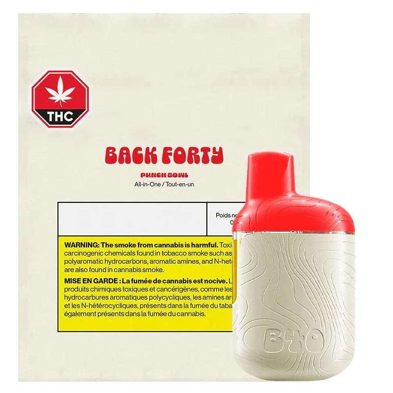 BACK FORTY - PUNCH BOWL 0.95G SATIVA THC DISPOSABLE VAPE