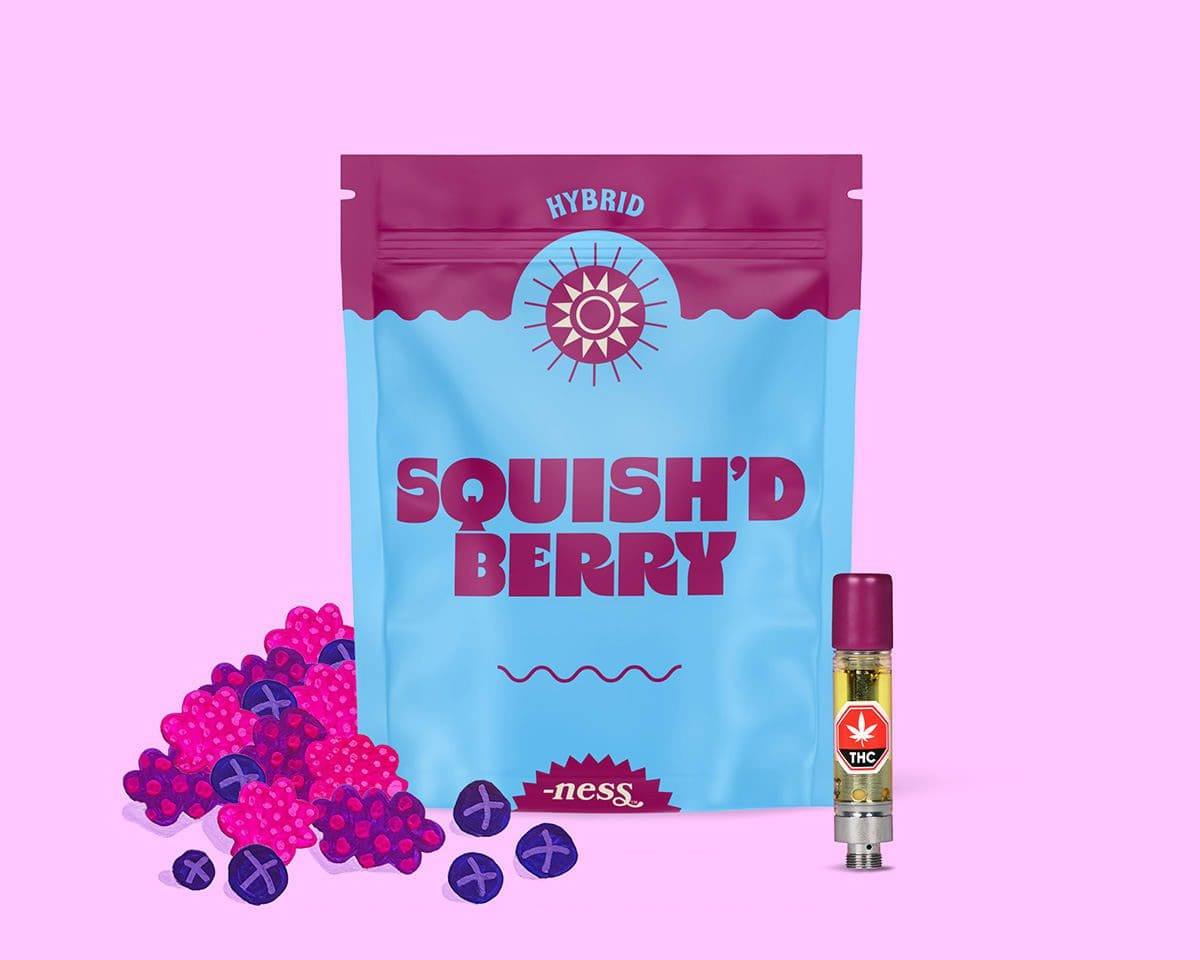 NESS - SQUISH'D BERRY 1G VAPE CART HYBRID