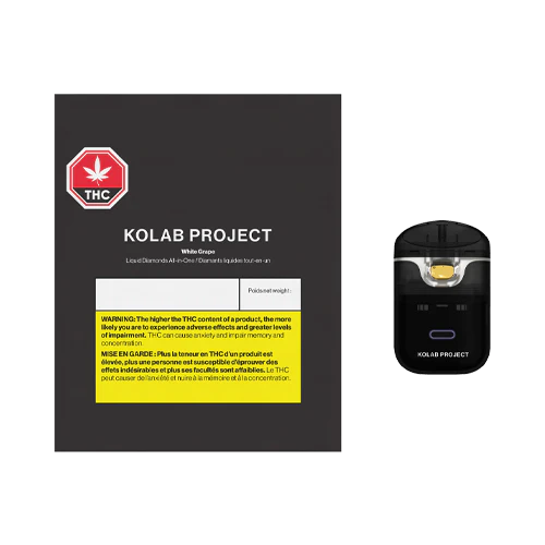 KOLAB PROJECT - WHITE GRAPE LIQ DIAMONDS 1G INDICA DISPOSABLE VAPE
