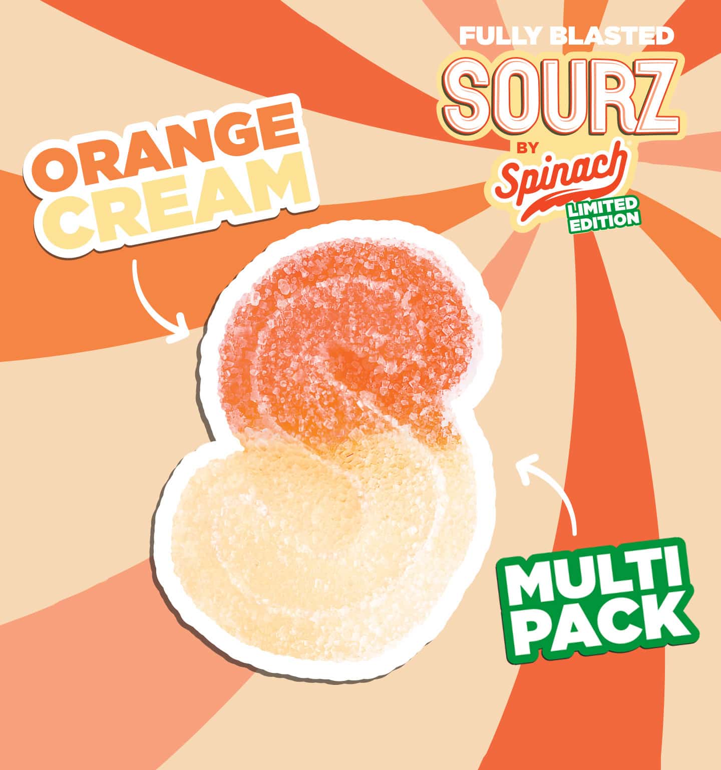 SOURZ SPINACH – ORANGE CREAM GUMMIES 10X5G SATIVA