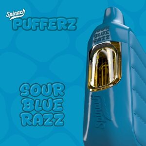 SPINACH – PUFFERZ SOUR BLUE RAZZ 1G HYBRID DISPOSABLE VAPE
