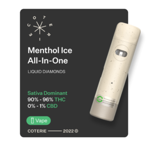 COTERIE - MENTHOL ICE LIQ DIAMONDS 1G SATIVA DISPOSABLE VAPE