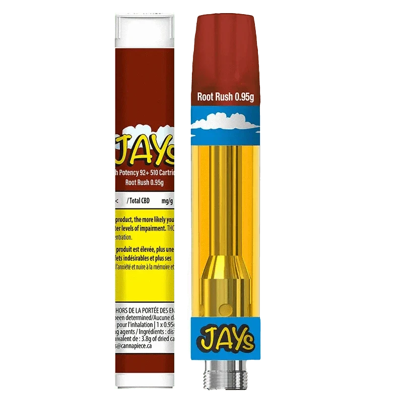 JAYS - HIGH POTENCY 92+ ROOT RUSH VAPE CART INDICA